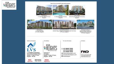 Image of 1595 Sq.ft 3 BHK Apartment / Flat for sale in LVS Heights by LVS Builders &amp; Developers, K R Puram, Bengaluru for Rs. 16400000