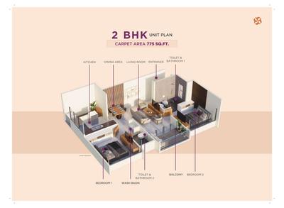 Image of 687 Sq.ft 1 BHK Independent House for sale in Shreeja Serene, Undri, Pune for Rs. 3185000