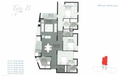 Image of 4000 Sq.ft 4 BHK Apartment / Flat for sale in Unitech Heights, New Town, Kolkata for Rs. 28000000