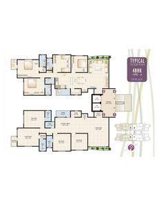 Image of 2400 Sq.ft 4 BHK Apartment / Flat for sale in Shubh Enclave, Vesu, Surat for Rs. 12100000