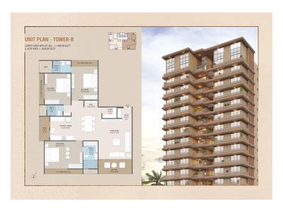 Image of 1700 Sq.ft 3.5 BHK Apartment / Flat for sale in Ved Courtyard Platinum, Bhayli, Vadodara for Rs. 10000000