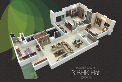 Image of 1150 Sq.ft 2 BHK Apartment / Flat for sale in Vasudha Parnika, Baner, Pune for Rs. 9200000