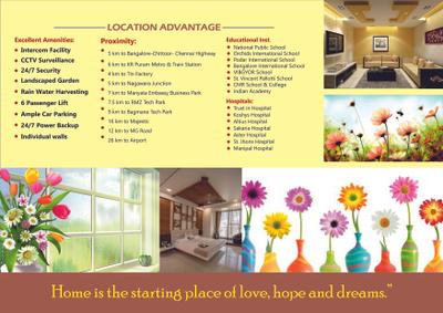 Image of 1140 Sq.ft 2 BHK Apartment / Flat for sale in Anvika Recidency, Kalkere, Bengaluru for Rs. 7300000