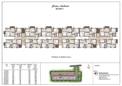Image of 457 Sq.ft 1 BHK Apartment / Flat for sale in Jain Antara, Peelamedu, Coimbatore for Rs. 3800000