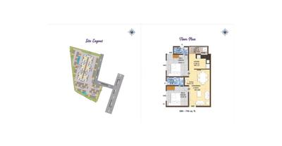 Image of 796 Sq.ft 2 BHK Apartment / Flat for sale in Confident Bilberry, Pallippuram, Thiruvananthapuram for Rs. 4550000