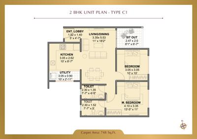 Image of 1350 Sq.ft 2.5 BHK Apartment / Flat for sale in 45 Shashwat Heights, Punawale, Pune for Rs. 9000000
