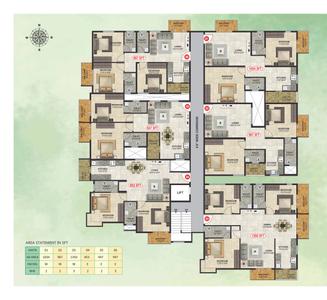 Image of 1390 Sq.ft 3 BHK Apartment / Flat for sale in SN Sannidhi by SN Builders, Byrathi, Bengaluru for Rs. 13300000