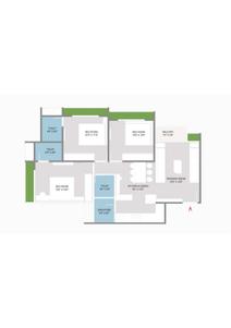 Image of 1500 Sq.ft 3.5 BHK Apartment / Flat for sale in Buildscape Solis One, Bopal, Ahmedabad for Rs. 7500000
