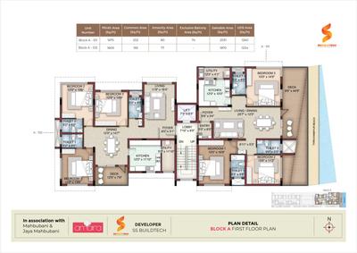 Image of 1869 Sq.ft 3 BHK Apartment / Flat for sale in SS BuildTech Amaira, Injambakkam, Chennai for Rs. 39211074