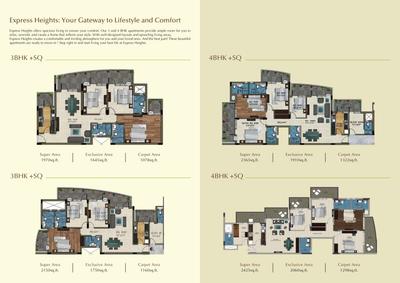 Image of 1965 Sq.ft 3 BHK Apartment / Flat for sale in Pareena Express Heights, Sector 99, Gurgaon for Rs. 20000000