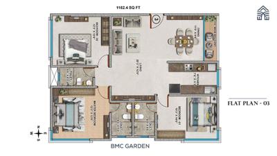 Image of 1015 Sq.ft 3 BHK Apartment / Flat for sale in Gruham Yog Aashray, Ghatkopar East, Mumbai for Rs. 33000000