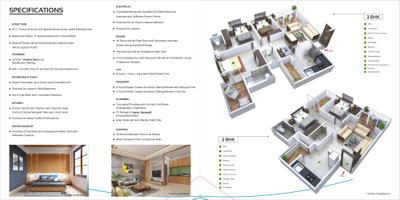 Image of 1206 Sq.ft 3 BHK Apartment / Flat for sale in Sankalp Vastu, Charholi Budruk, Pune for Rs. 6000000