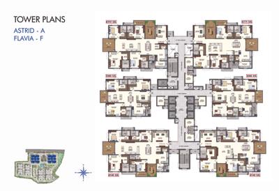 Image of 1730 Sq.ft 3 BHK Apartment / Flat for sale in Rajapushpa Pristinia, Kokapet, Hyderabad for Rs. 16089000