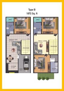 Image of 1850 Sq.ft 3 BHK Villa for sale in Rohit Tulsi Vatika Royal Villas, Noida Extension, Greater Noida for Rs. 9890000
