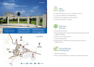 Image of 3015 Sq.ft Residential Plot / Land for sale in Emaar Greens, Bada Bangarda, Indore for Rs. 27500000