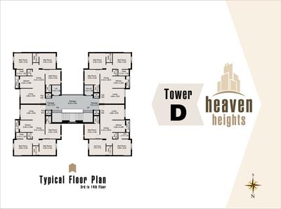 Image of 963 Sq.ft 3 BHK Apartment / Flat for sale in Balaji Heaven Heights, Mota Mava, Rajkot for Rs. 7300000