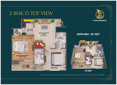 Image of 650 Sq.ft 1 RK Apartment / Flat for sale in Titania Residency, Phi IV, Greater Noida for Rs. 4200100