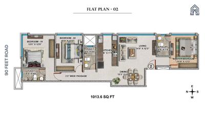 Image of 1015 Sq.ft 3 BHK Apartment / Flat for sale in Gruham Yog Aashray, Ghatkopar East, Mumbai for Rs. 33000000
