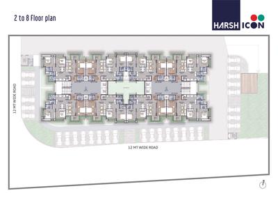 Image of 1700 Sq.ft 3 BHK Apartment / Flat for sale in Maharsh Harsh Icon, Bopal, Ahmedabad for Rs. 9100000