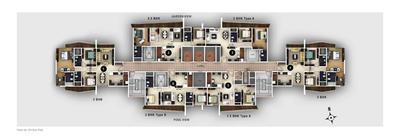 Image of 980 Sq.ft 2 BHK Apartment / Flat for sale in Amanora Gold Towers 44 45 And 46, Hadapsar, Pune for Rs. 12100000