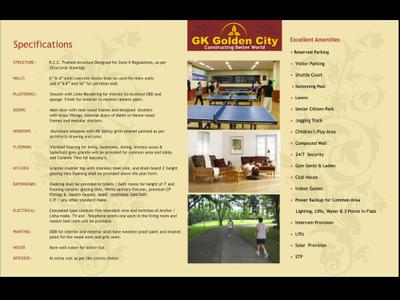Image of 1500 Sq.ft 3 BHK Apartment / Flat for sale in GK Golden City by G K Shelters, Parappana Agrahara, Bengaluru for Rs. 12200000
