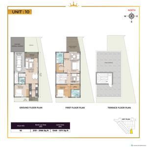 Image of 2033 Sq.ft 3 BHK Villa for sale in VNR Tiara, Thazhambur, Chennai for Rs. 11700000