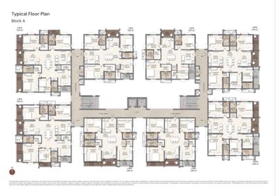 Image of 2000 Sq.ft 3 BHK Apartment / Flat for sale in Brigade Manor, Erragadda, Hyderabad for Rs. 20900000