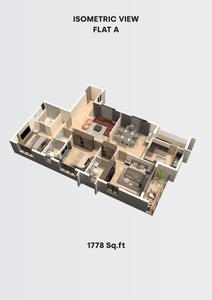 Image of 1877 Sq.ft 3 BHK Apartment / Flat for sale in Salma Panache Residences, Kilpauk, Chennai for Rs. 35663000