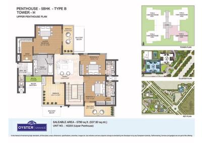 Image of 1889 Sq.ft 2 BHK Apartment / Flat for sale in Adani Oyster Grande Tower G, Sector 102, Gurgaon for Rs. 26500000