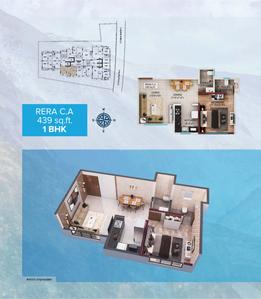 Image of 595 Sq.ft 1 BHK Apartment / Flat for sale in Modispaces Valley View, Borivali West, Mumbai for Rs. 13000000