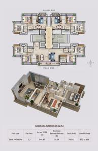 Image of 968 Sq.ft 2 BHK Apartment / Flat for sale in Florence, Kasarvadavali, Thane for Rs. 13190000