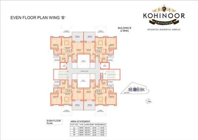 Image of 1064 Sq.ft 2 BHK Apartment / Flat for sale in Lalani Kohinoor Grandeur, Ravet, Pune for Rs. 9000000