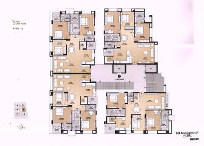 Image of 2200 Sq.ft 3 BHK Apartment / Flat for sale in Sangini Vedanta, Vesu, Surat for Rs. 14300000