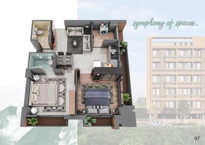 Image of 1300 Sq.ft 2 BHK Apartment / Flat for sale in Murlidhar Greens, Vejalpur, Ahmedabad for Rs. 5500000
