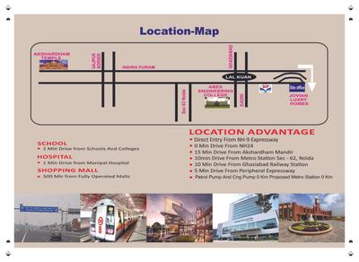 Image of 1535 Sq.ft 3 BHK Apartment / Flat for sale in Way Jovian Luxury Homes, Bamheta, Ghaziabad for Rs. 12000000