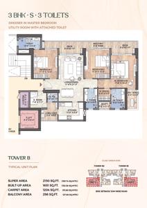 Image of 1930 Sq.ft 3 BHK Apartment / Flat for sale in Aditya Rosemont Residency Phase 1, Wave City, Ghaziabad for Rs. 15438070