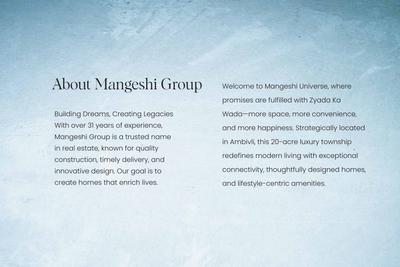 Image of 700 Sq.ft 1 BHK Apartment / Flat for sale in Mangeshi Universe, Ambivli, Thane for Rs. 3300000