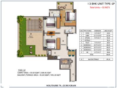 Image of 542 Sq.ft 2 BHK Apartment / Flat for sale in Riseonic Solitaire 70, Sector 70, Gurgaon for Rs. 8200000