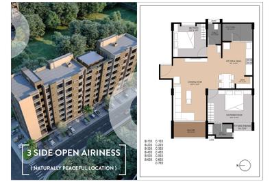 Image of 650 Sq.ft 3 BHK Apartment / Flat for sale in Aayush Apple Door Apartment, Nagalpur, Mehsana for Rs. 5200000