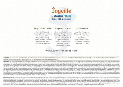 Image of 220 Sq.ft 1 RK Apartment / Flat for sale in Shapoorji Pallonji Joyville Gurugram Phase VI, Sector 102, Gurgaon for Rs. 1900000