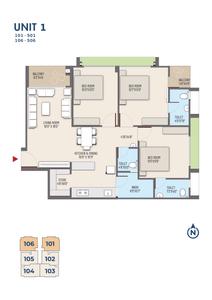 Image of 1050 Sq.ft 3 BHK Apartment / Flat for sale in Morena Apartment, Ambawadi, Ahmedabad for Rs. 13000000