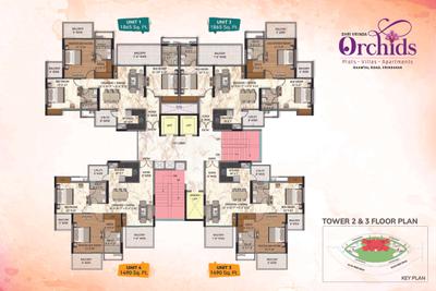 Image of 725 Sq.ft 1 BHK Apartment / Flat for sale in Om Shri Vrinda Orchids, Sunrakh Bangar, Vrindavan for Rs. 5500000