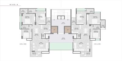 Image of 1337 Sq.ft 3 BHK Apartment / Flat for sale in Saraswati Felicia, Nirnay Nagar, Ahmedabad for Rs. 18500000