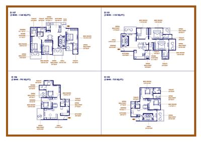 Image of 1680 Sq.ft 3 BHK Apartment / Flat for sale in Oxy Beaumonde, Viman Nagar, Pune for Rs. 25500000