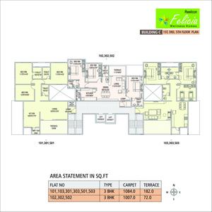 Image of 600 Sq.ft 1 BHK Apartment / Flat for sale in Reelicon Felicia, Pashan, Pune for Rs. 6700000