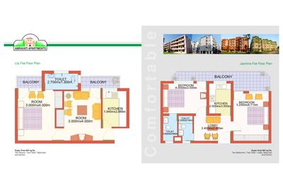 Image of 604 Sq.ft 1 BHK Apartment / Flat for sale in Amarnath Amravati Apartments, Baddi, Solan for Rs. 1490000