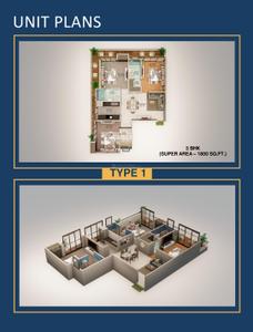 Image of 1305 Sq.ft 2 BHK Apartment / Flat for sale in Pari Heights, Laxman Chowk, Dehradun for Rs. 9787500