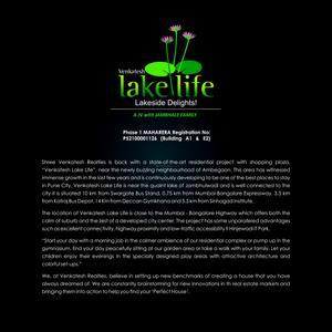 Image of 615 Sq.ft 1 BHK Apartment / Flat for sale in Shree Venkatesh Lake Life, Ambegaon Budruk, Pune for Rs. 4000000