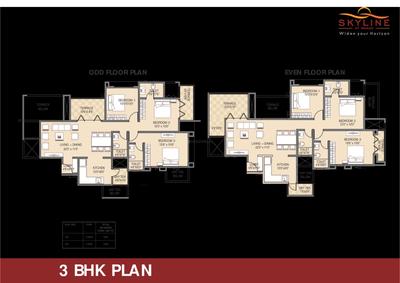 Image of 1495 Sq.ft 3 BHK Apartment / Flat for sale in Adi Skyline, Wakad, Pune for Rs. 9542650