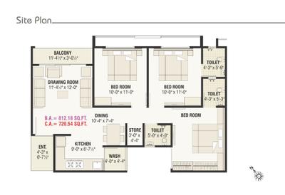 Image of 1440 Sq.ft 3 BHK Apartment / Flat for sale in R K Kameshwar Jyot II, Ambawadi, Ahmedabad for Rs. 11000000